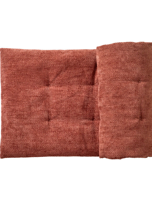 Long coussin de canapé tissage chenille (rose blush) Long coussin de canapé tissage chenille (rose blush)
